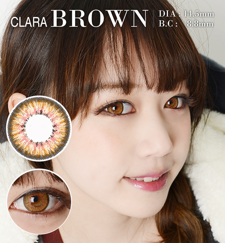 CLARA /14.5mm/ ブラウン /brown /240 ,カラコンセール 