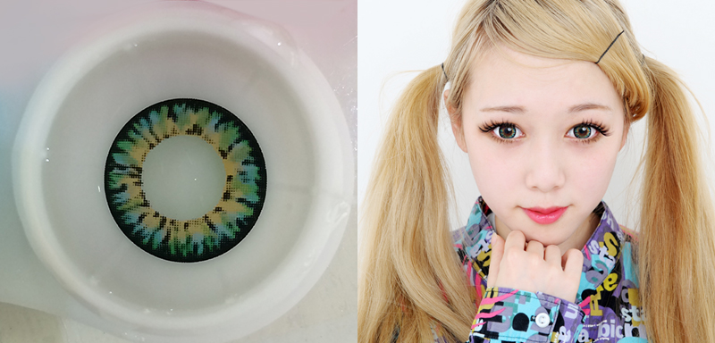 グリーン /GREEN  アイシ4 スーパーピンキー Ic4 Super Pinky green 16.0mm / 612,激安カラコン 