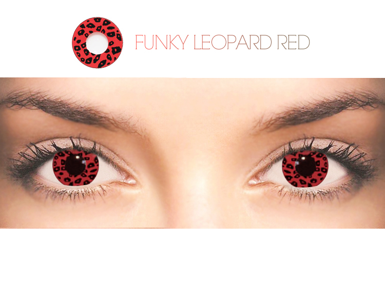 funky Leopard Red コスプレカラコン