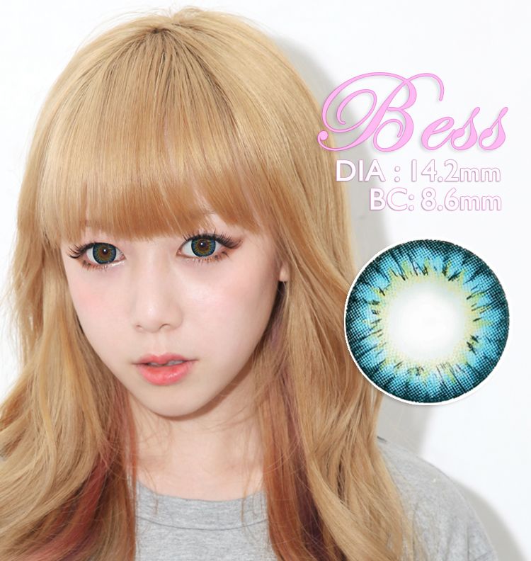 Bess (A133) BLUE / colored contact lenses for Hyperopia