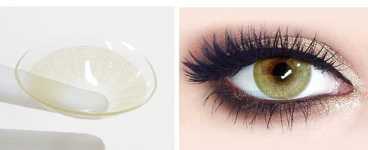 ROMANCE GREEN / Most Natural GREEN Colored Contacts for Dark Brown Eyes