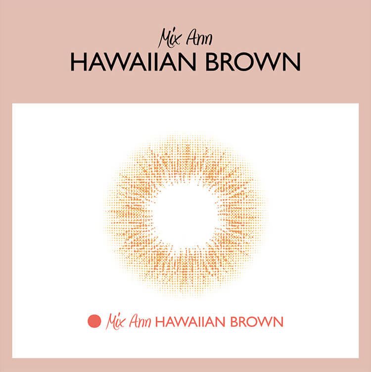 Queencontacts Best Colored Contacts for Dark Brown Eyes - MIX ANN Hawaiian Brown / Silicone Hydrogel / UV Protection / 1538