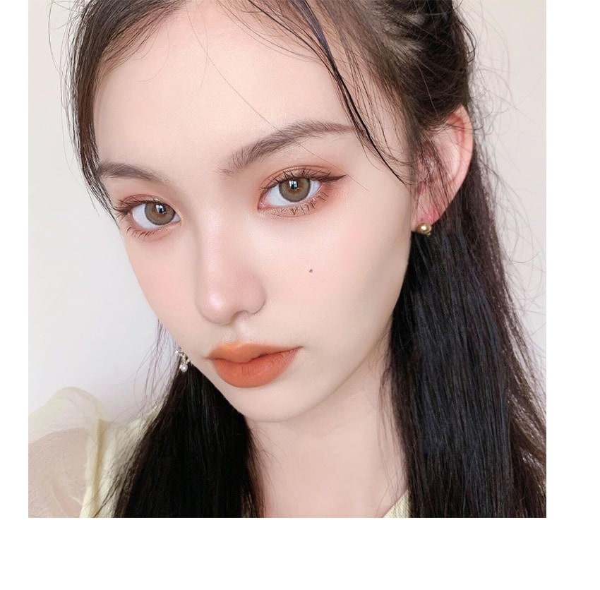 idol lens, korea popular colored contacts, roze airy, nude brown