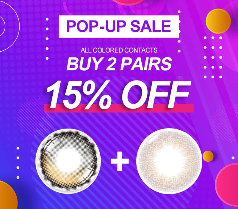 colored contacts popup sale event, Queencontacts