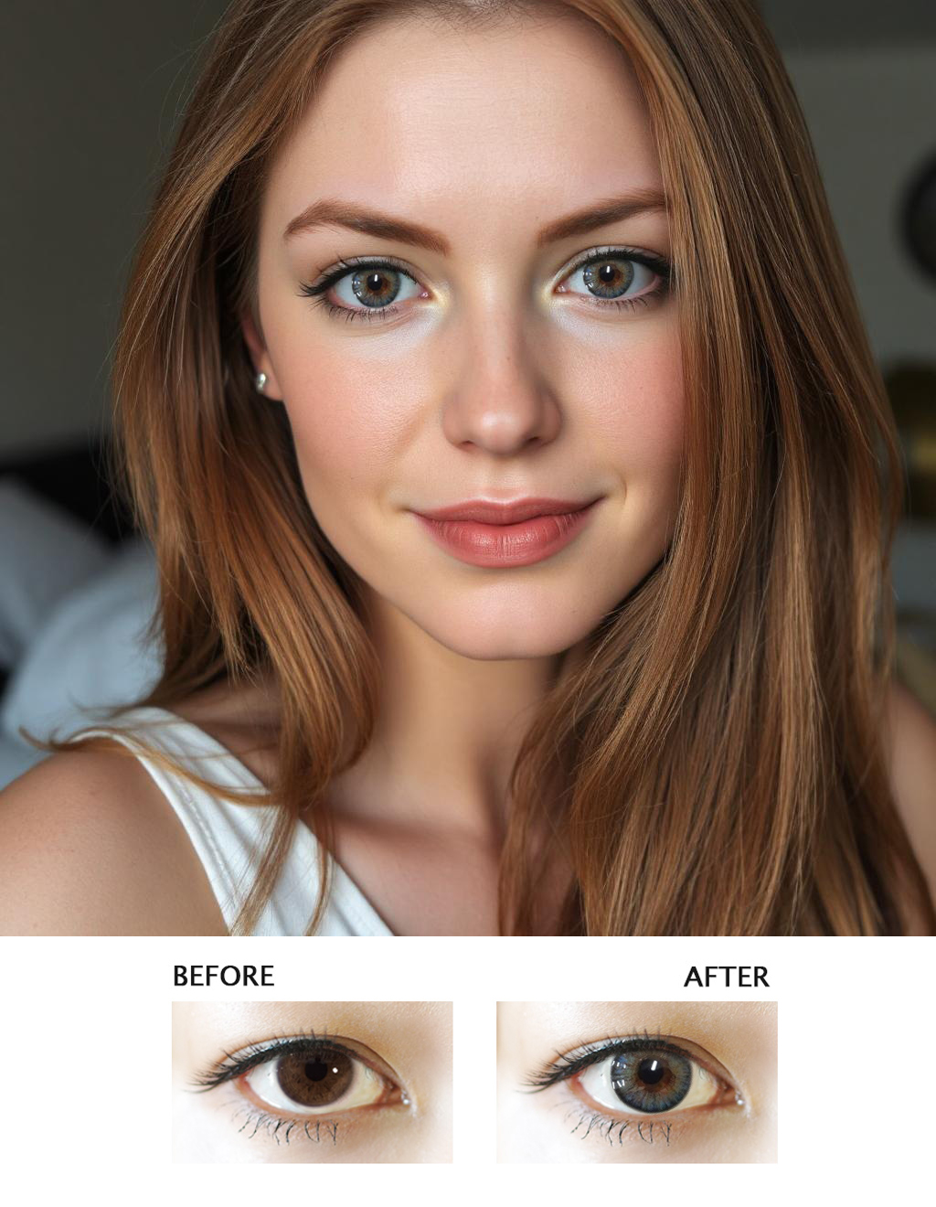 Toric colored contact lens image, Queen’s Lens