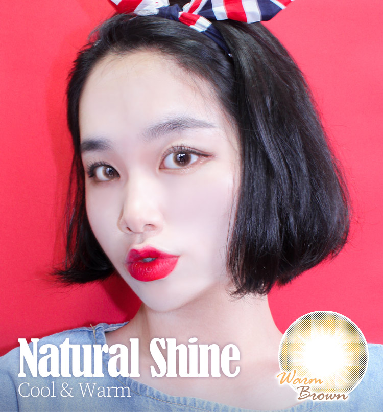 新着カラコン queenslens 韓国 人気カラコン おすすめ - Natural Shine Warm Brown