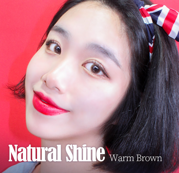 新着カラコン queenslens 韓国 人気カラコン おすすめ - Natural Shine Warm Brown