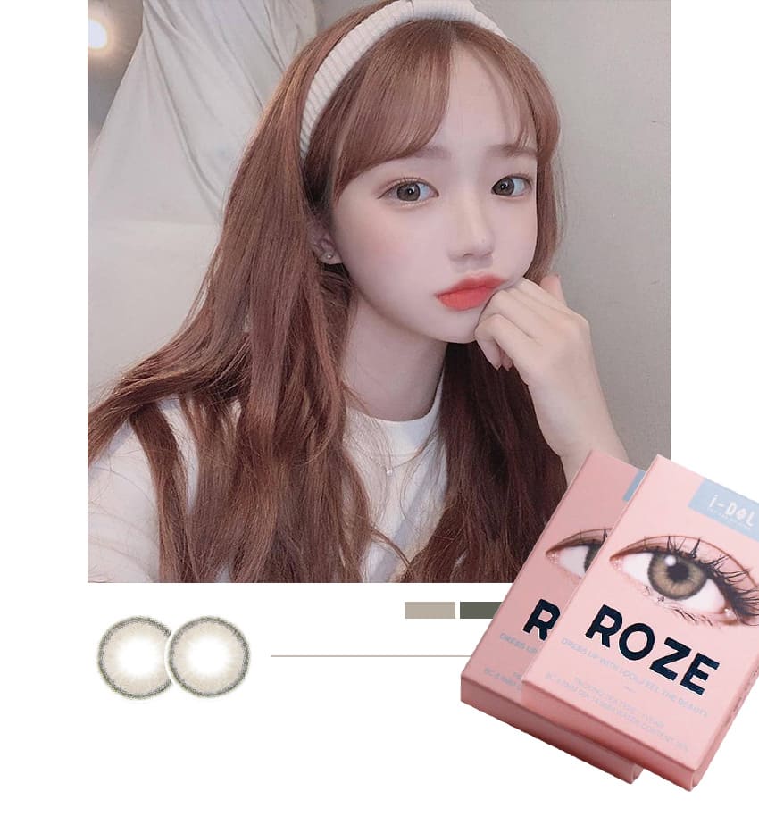 idol lens,canna roze,canna roze nude brown,korean colored contacts
