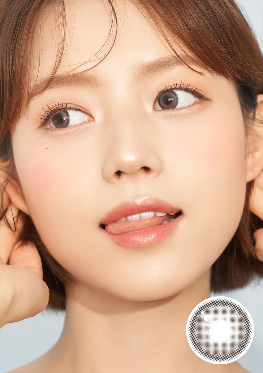 chuu, korean colored contacts, sns popular, new product, event product, gray,cream gray,cream,gray contacts