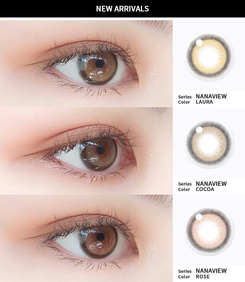 idol lens,nanaview,nanaview cocoa brown,korean colored contacts