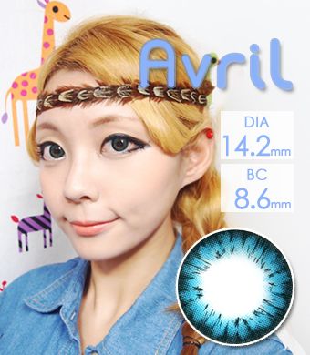  高発色 個性派 <FONT COLOR="4697f2"> [ Lucky! ¥990]</FONT>【１年カラコン】 Avril (A132) Blue / 1246</br>