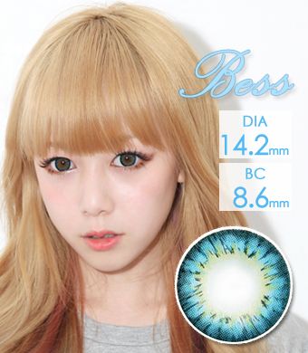 魔法のカラコン<FONT COLOR="4697f2"> [ Lucky! ¥990]</FONT>【１年カラコン】 Bess (A133) Blue / 1256</br>