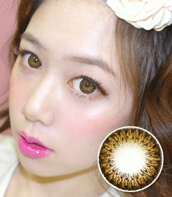 <FONT COLOR="4697f2"> [ Lucky! ¥790]</FONT>【１年カラコン】 Pinkie Brown(JN1) / 1011 </br> DIA:14.5mm,