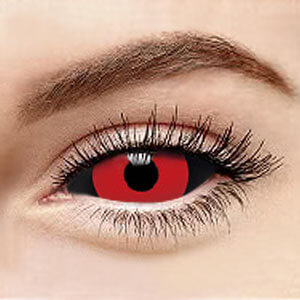 コスプレカラコン【全眼カラコン2枚】 Black+Red Sclera  2217 / 22mm / 1492