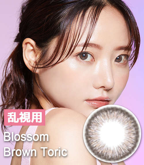 【乱視カラコン/ 2枚 】 Blossom Brown toric / 1803